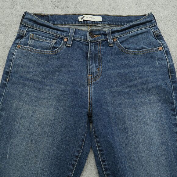 Levi's 515 Jeans Women's Size 8M Blue Mid-Rise Bootcut 31" Inseam Distressed - Picture 13 of 16